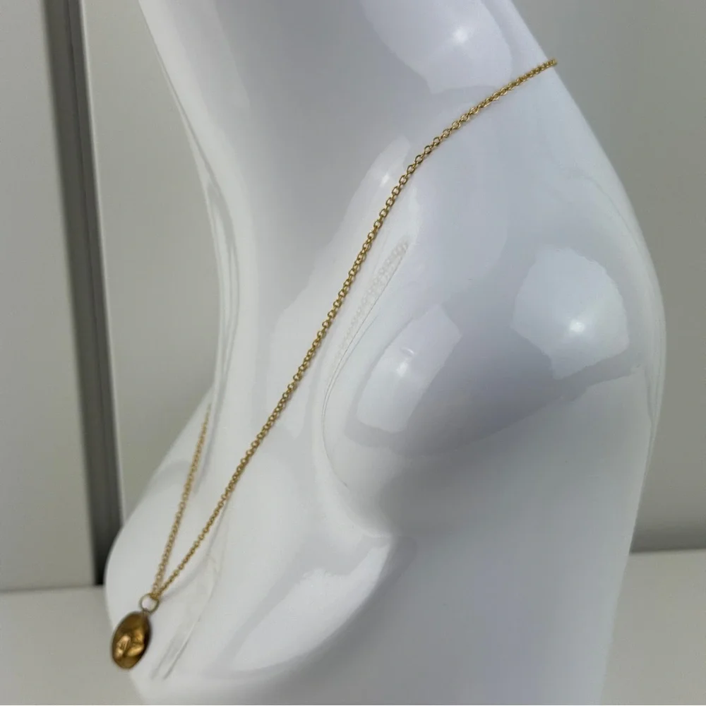 "Antique" Faux Gold Moon Face Charm Pendant Necklace Celestial Boho Witchy Goth! - Picture 10 of 16